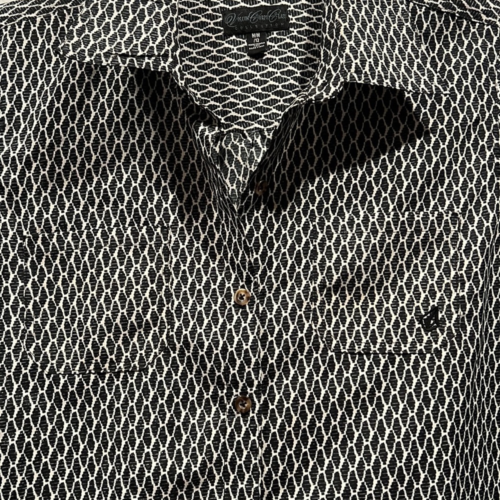 Volcom Black And White Patterned Button Down - image 3